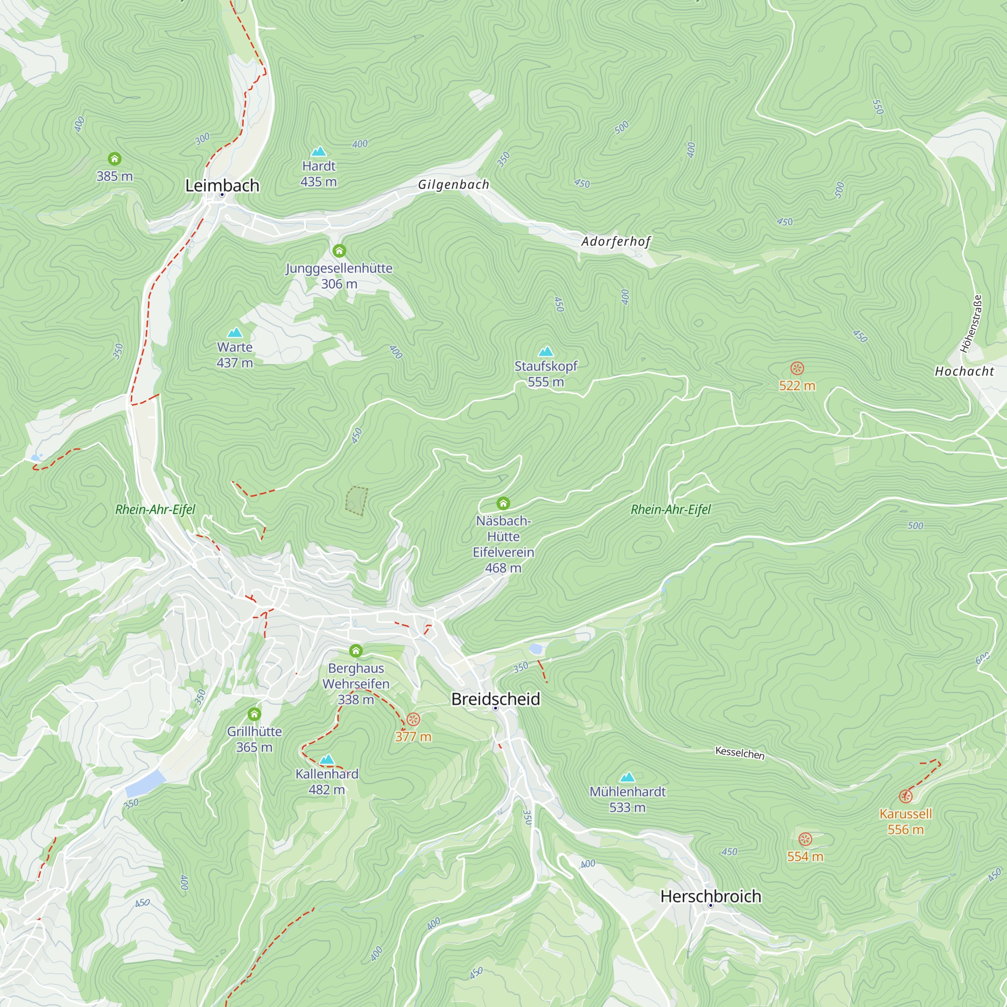 Näsbach-Hütte Eifelverein map