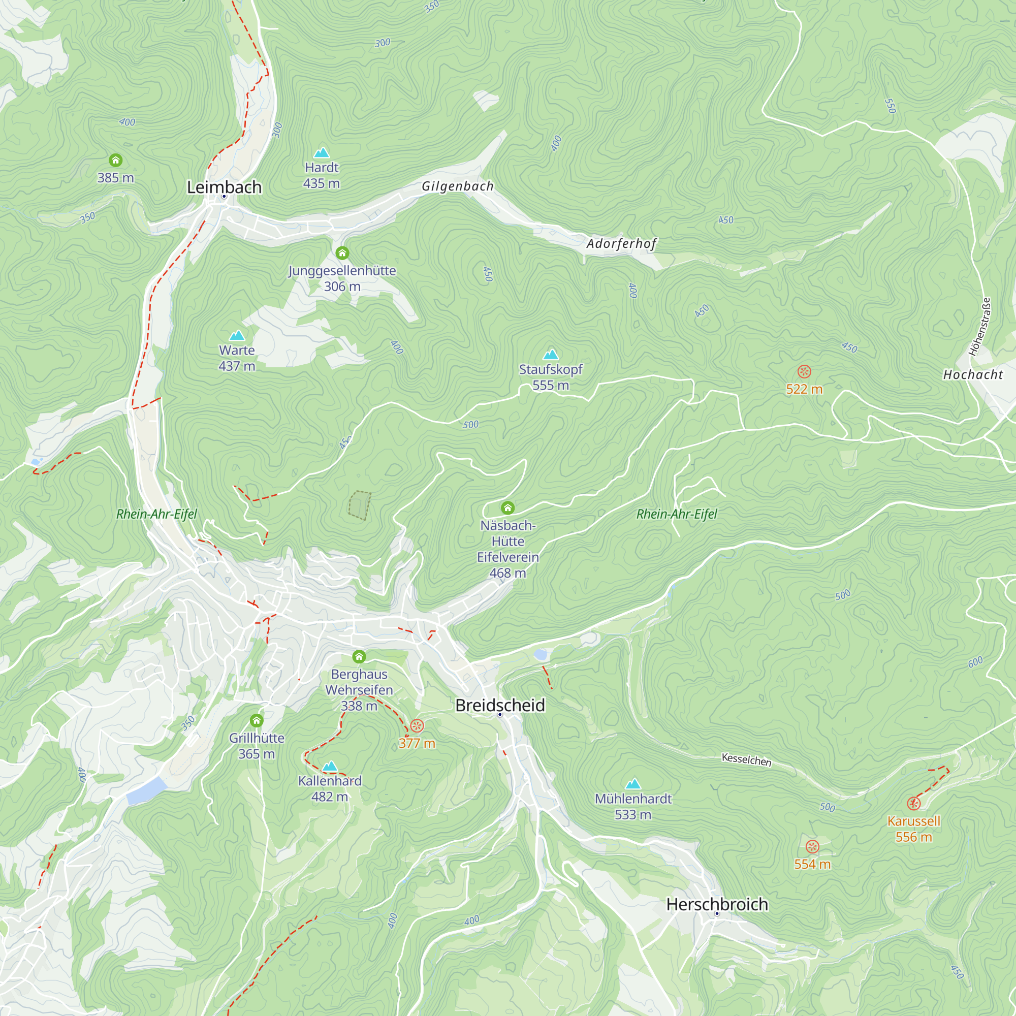 Näsbach-Hütte Eifelverein map