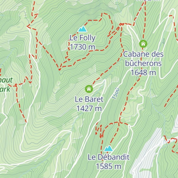 Map of Le Baret