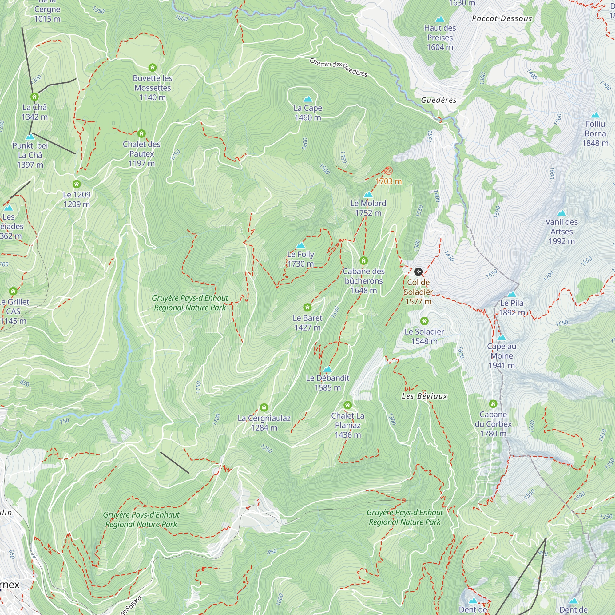 Le Baret map