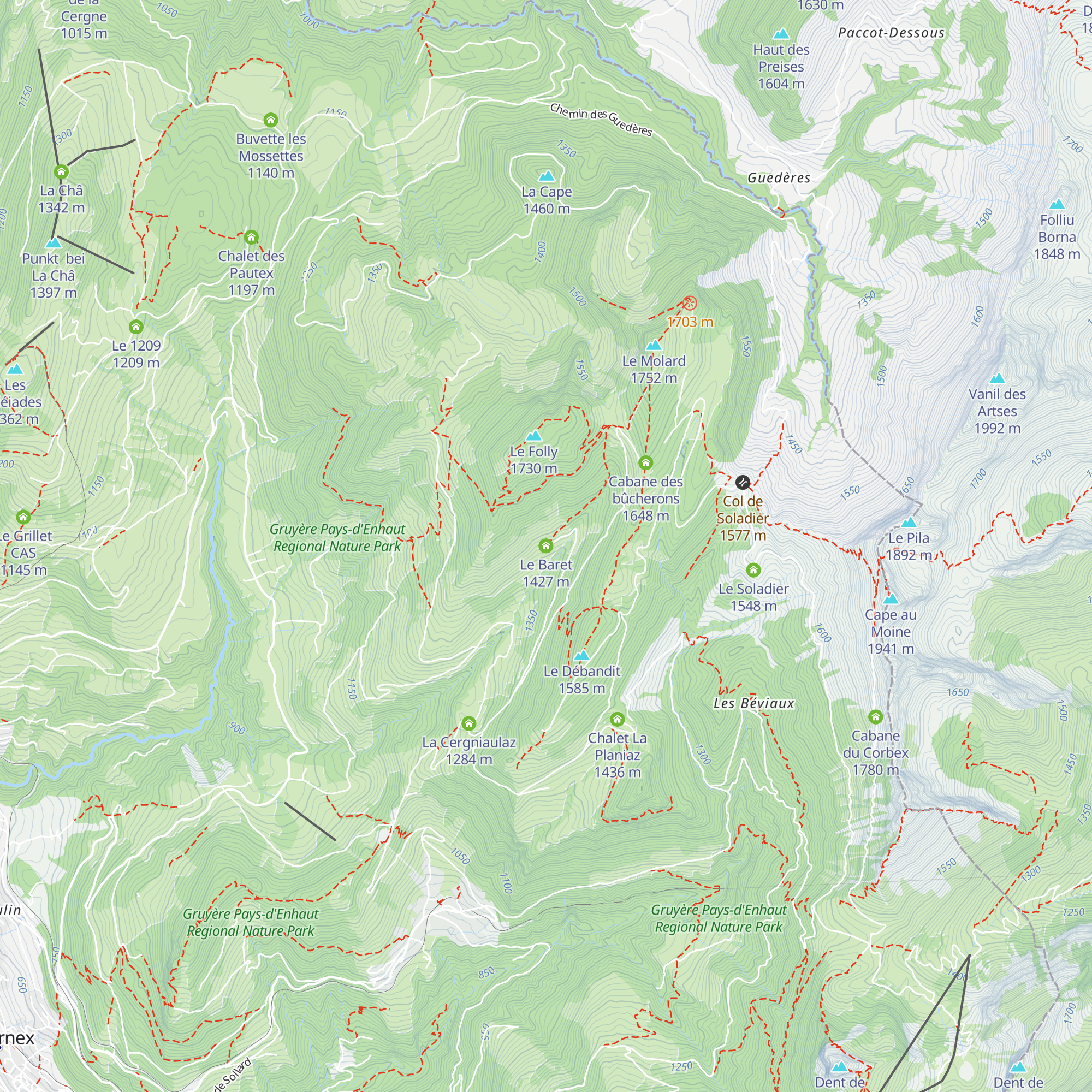 Le Baret map