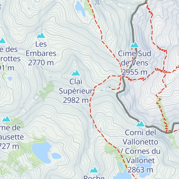 Map of Tête des Lacs Marie