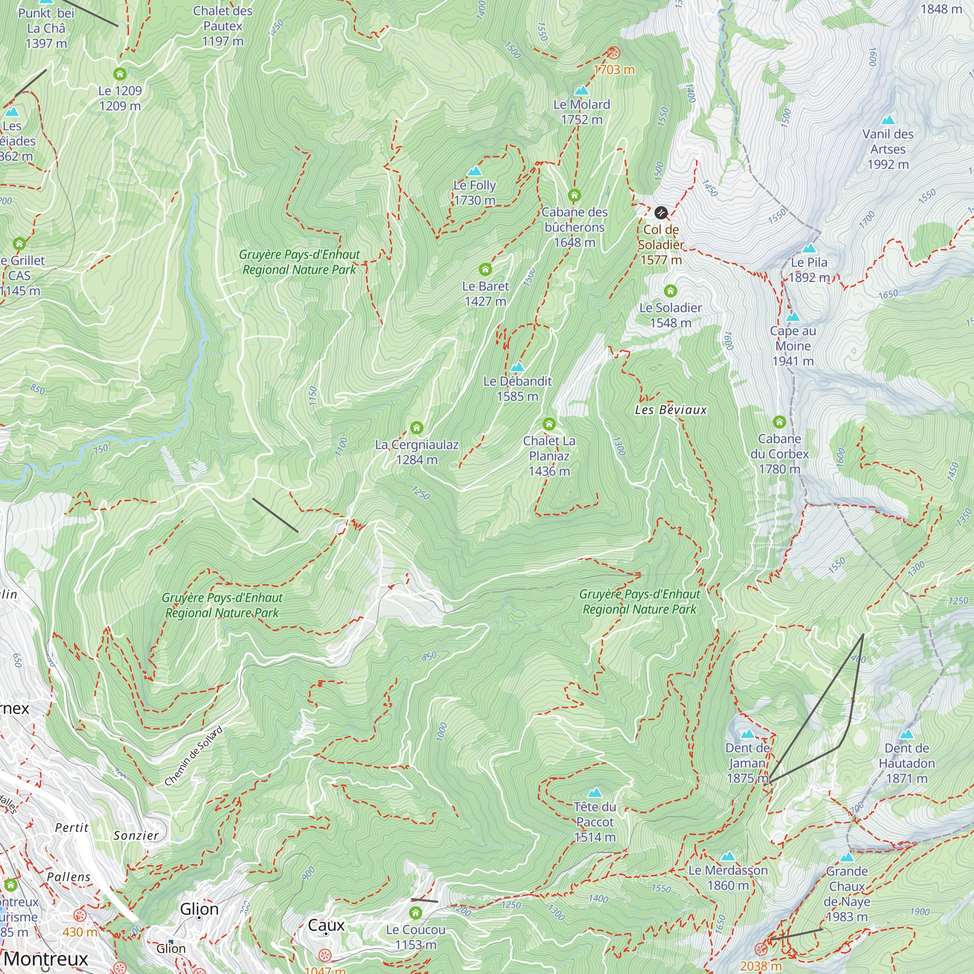 La Planniaz map