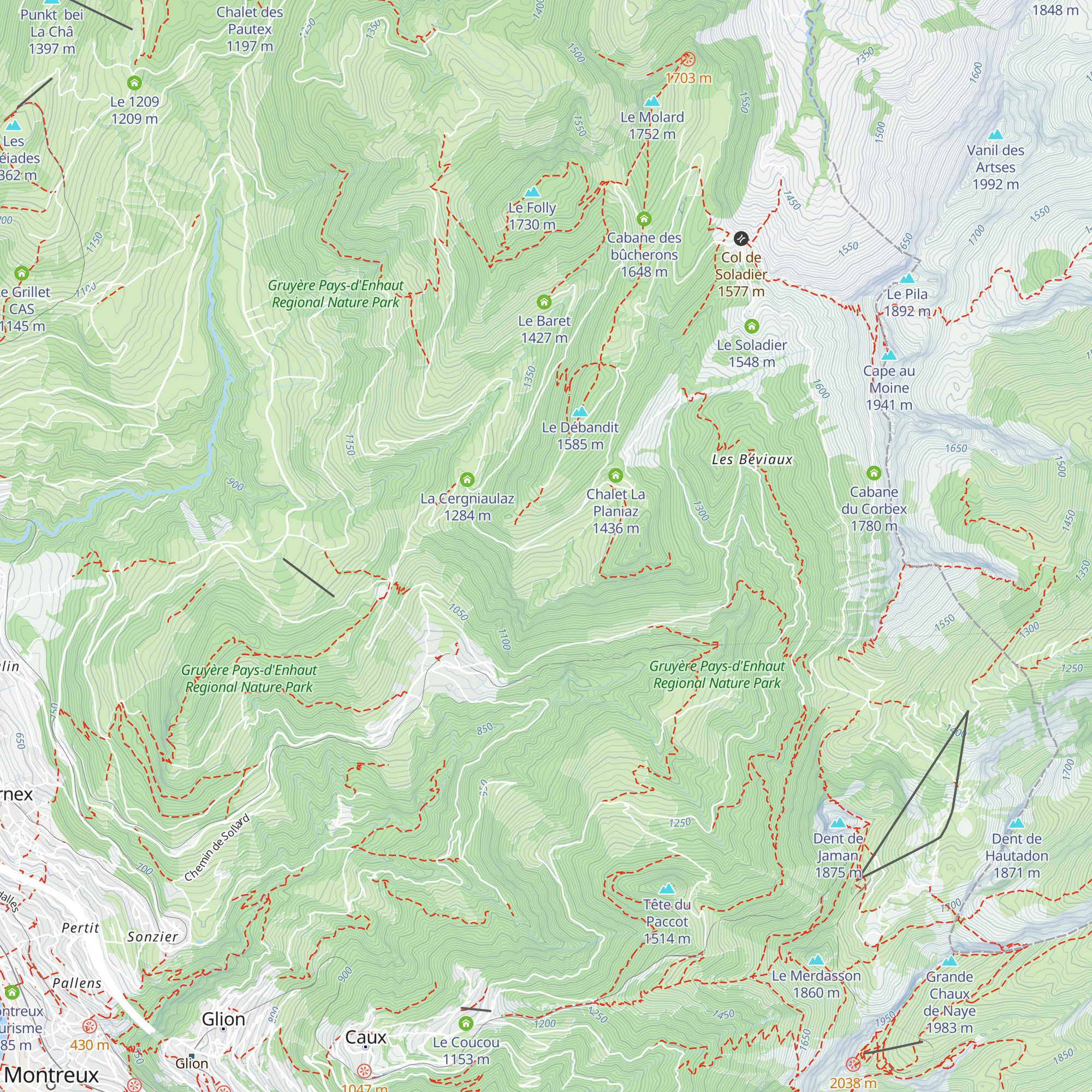 La Planniaz map