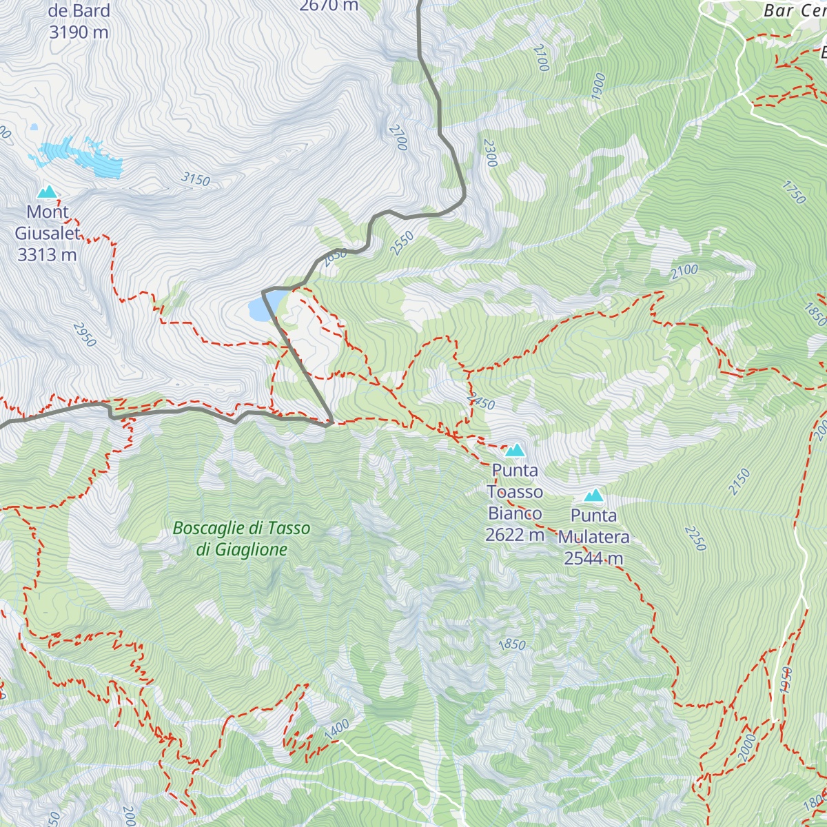 Rifugio Avanzà map