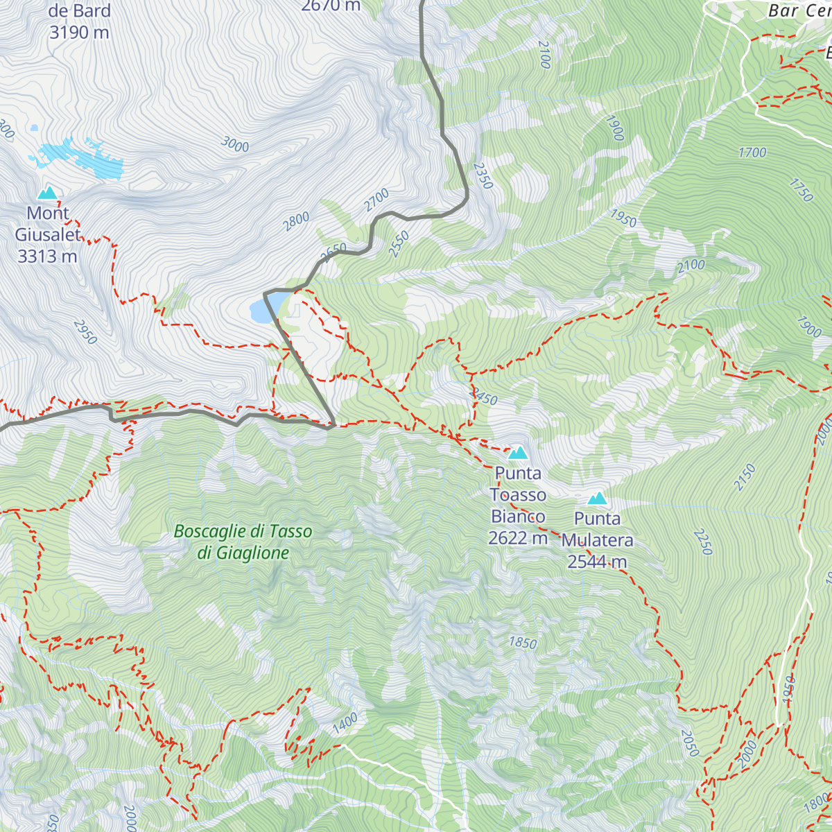 Rifugio Avanzà map