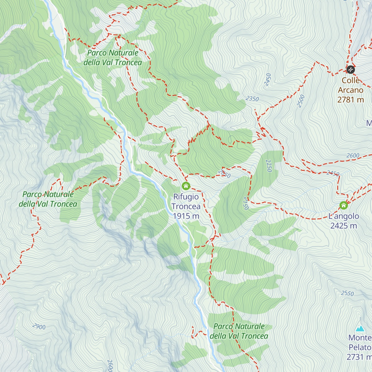 Rifugio Troncea map