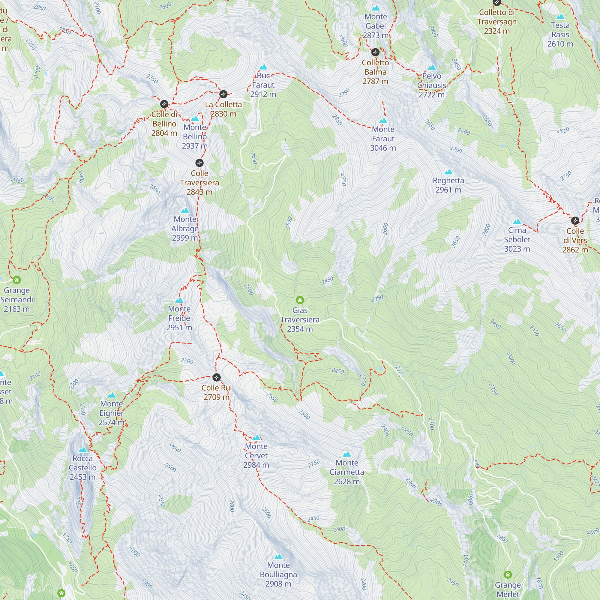 Gias Traversiera map