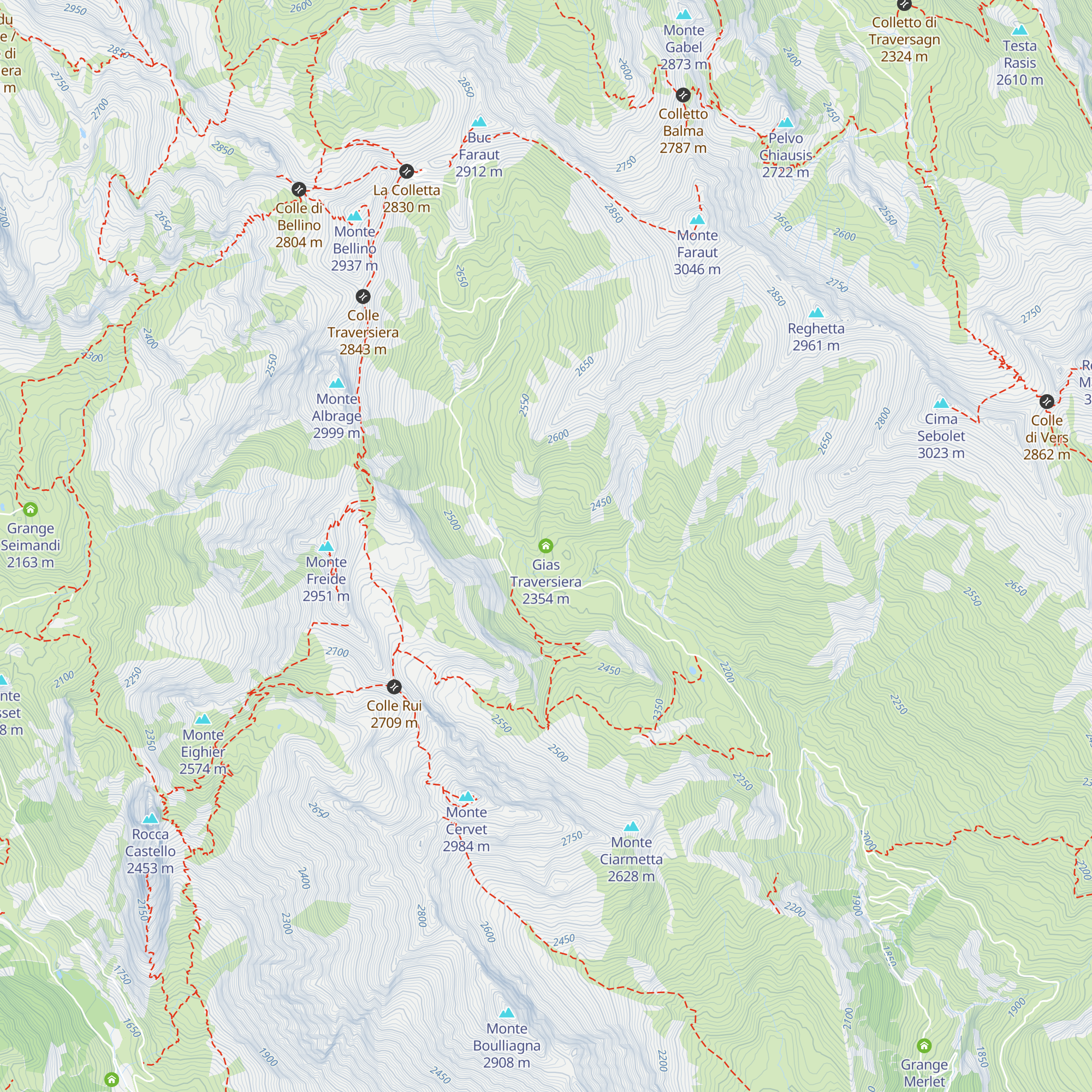 Gias Traversiera map