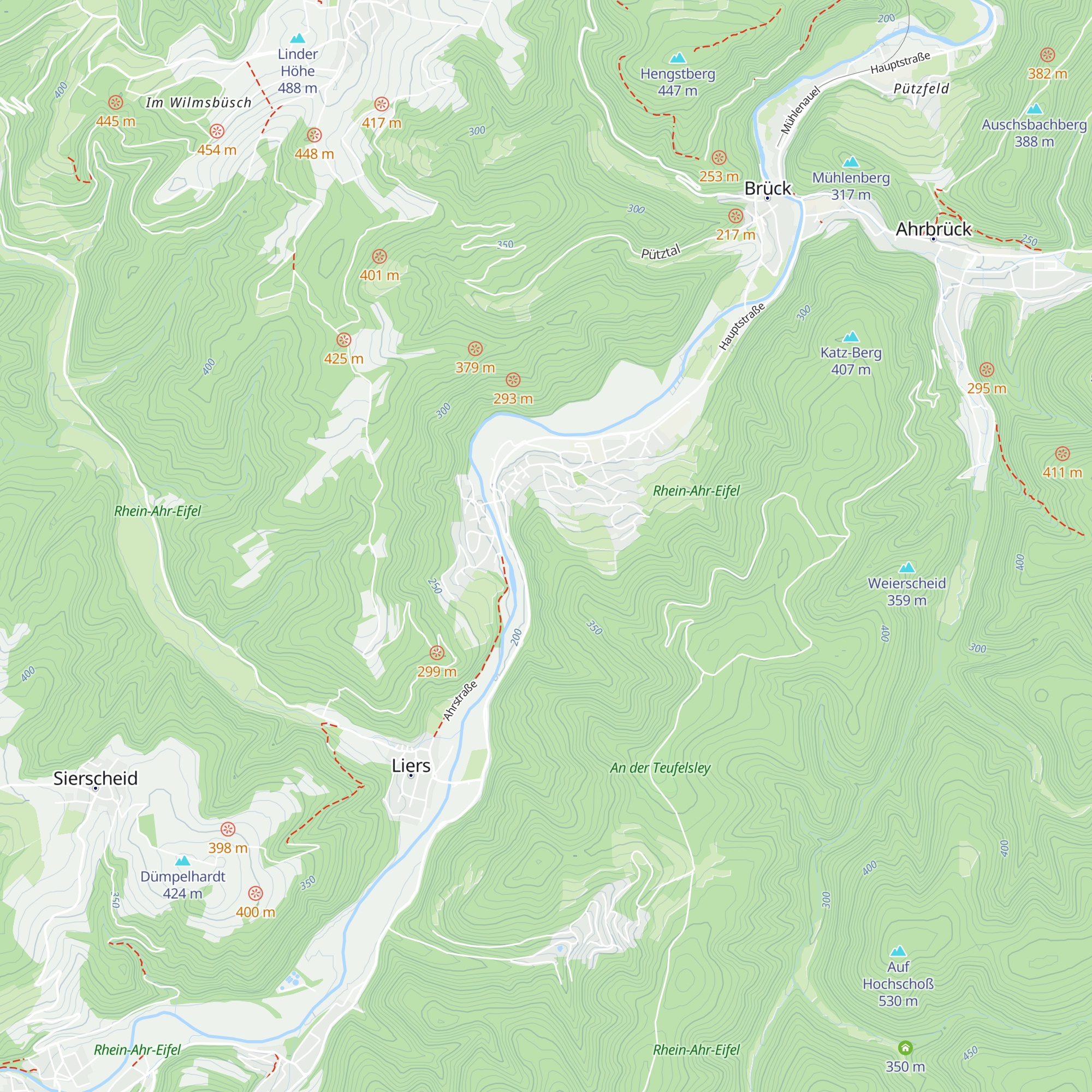 Hubertus Hütte map