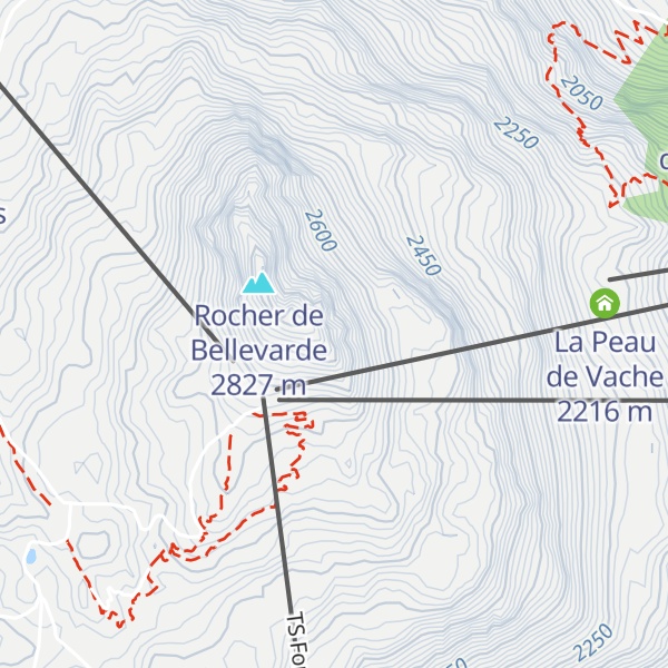 Map of Gare amont ancien TPH Bellevarde