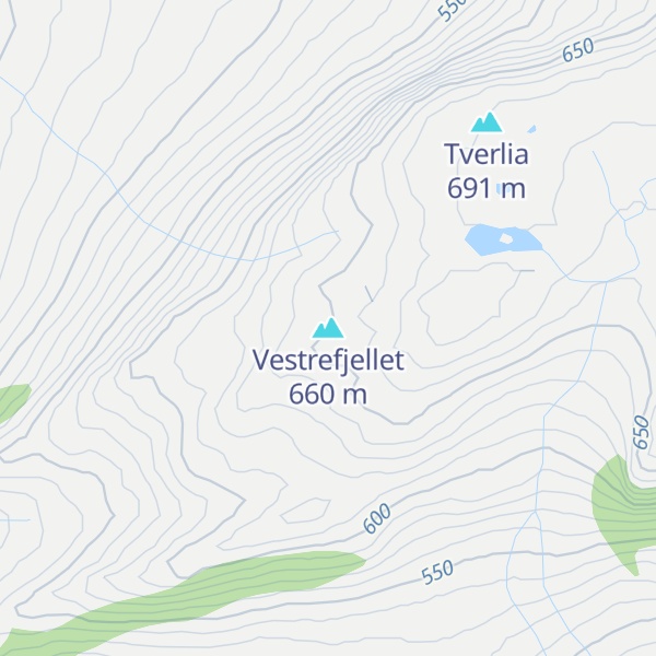 Map of Vestrefjellet
