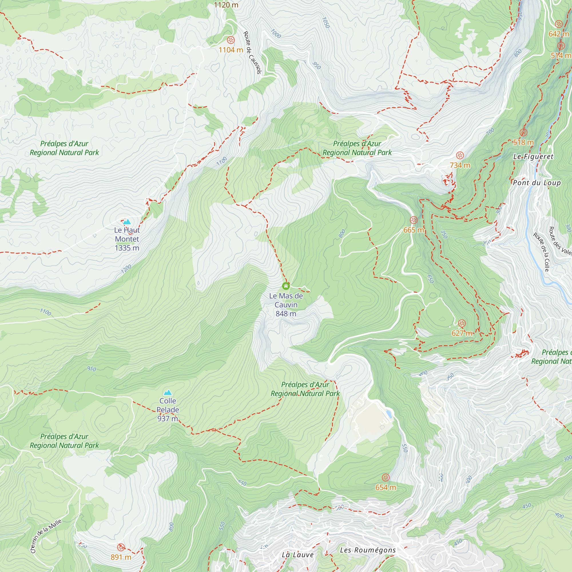 Le Mas de Cauvin map