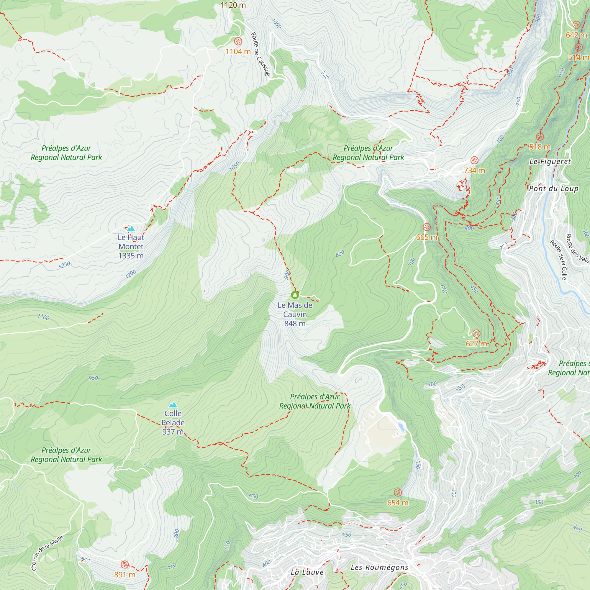 Le Mas de Cauvin map