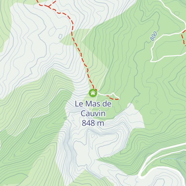 Map of Le Mas de Cauvin