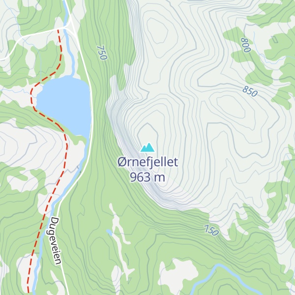 Map of Ørnefjellet