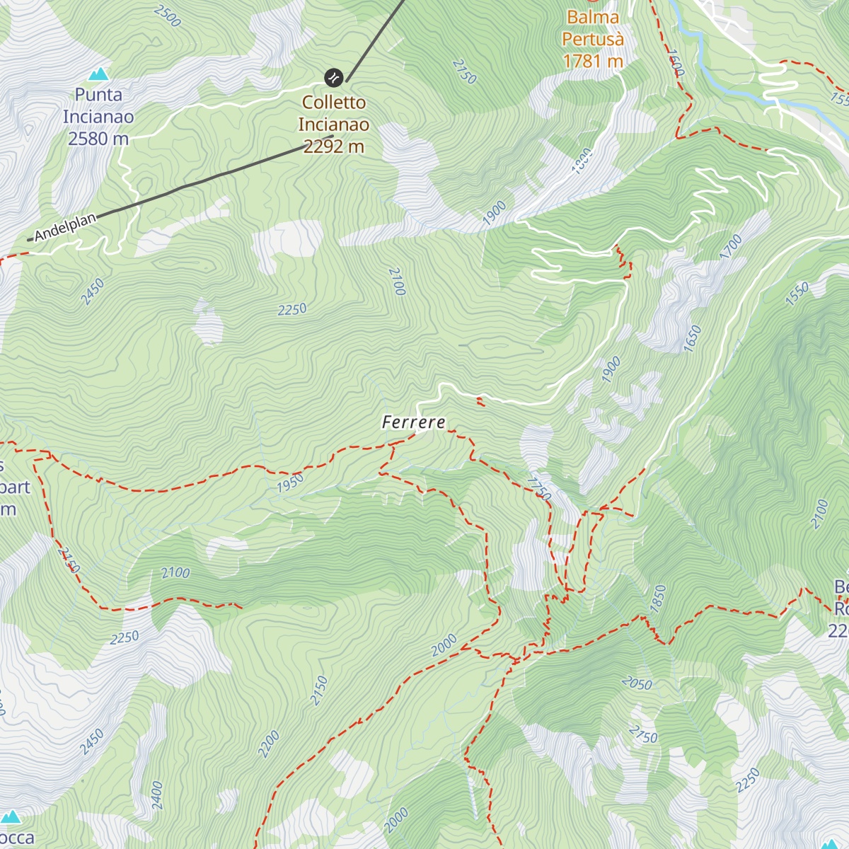 Rifugio Becchi Rossi map