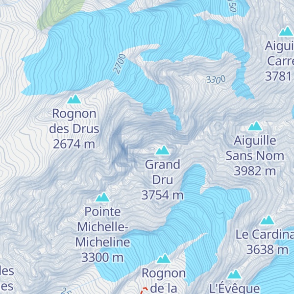Map of Petit Dru