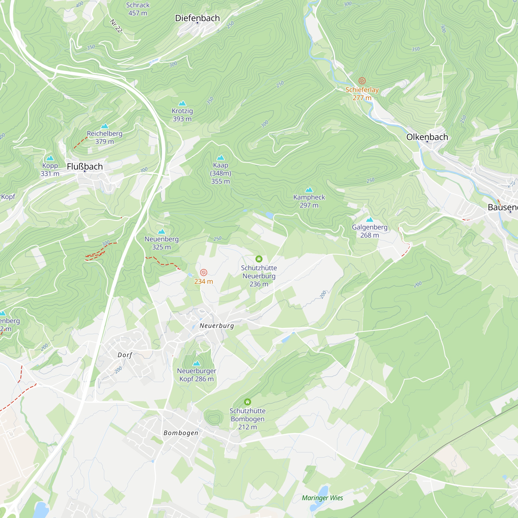 Schutzhütte Neuerburg map