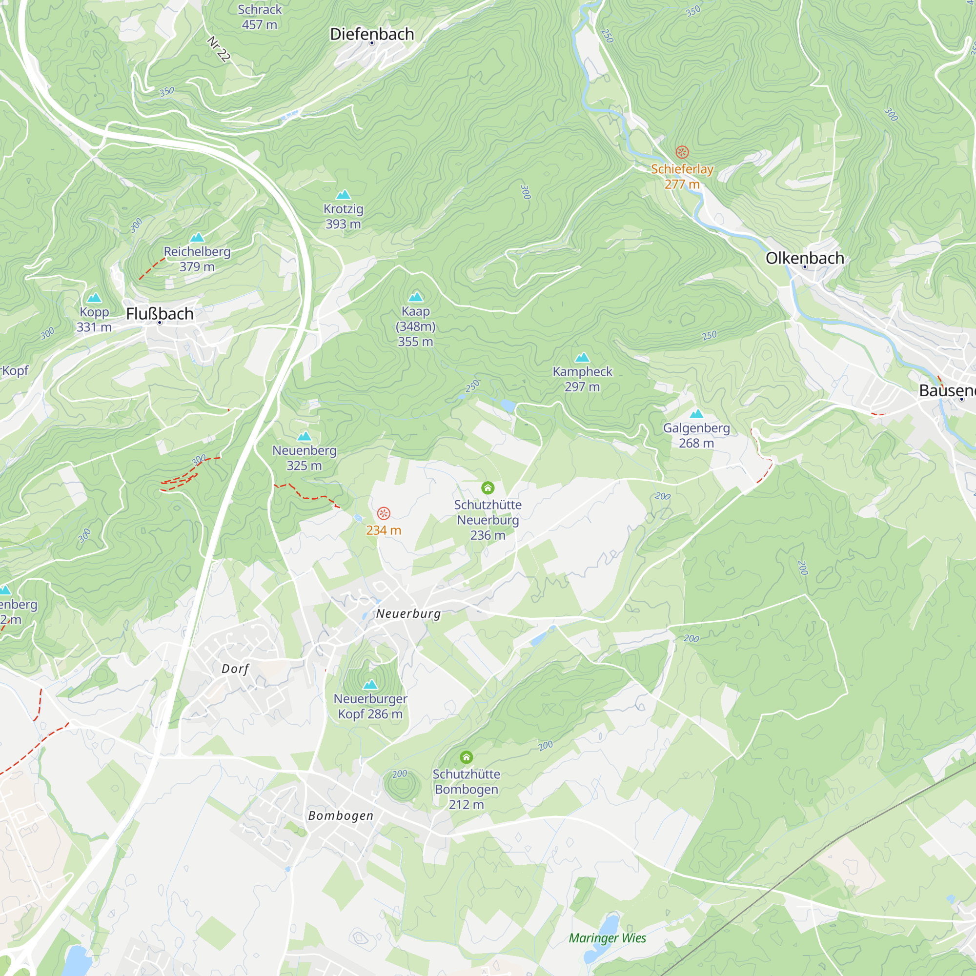 Schutzhütte Neuerburg map