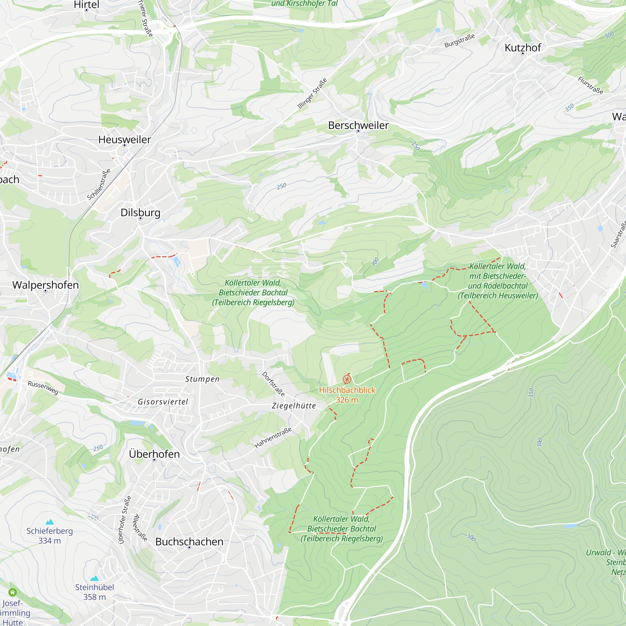 Hilschbachalm map
