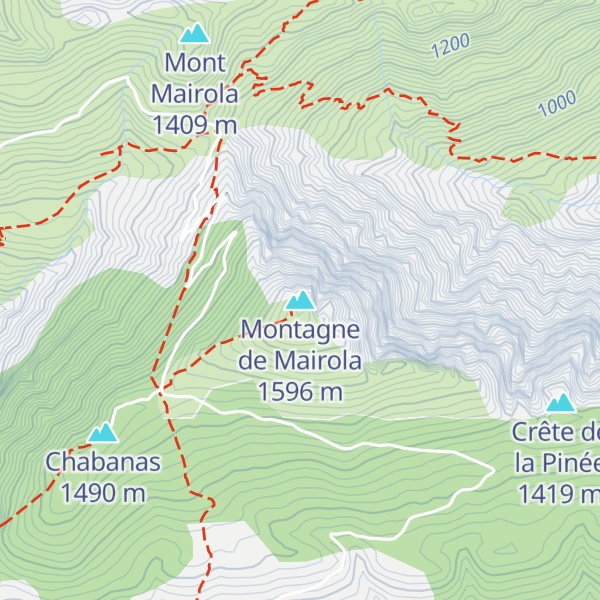 Map of Montagne de Mairola