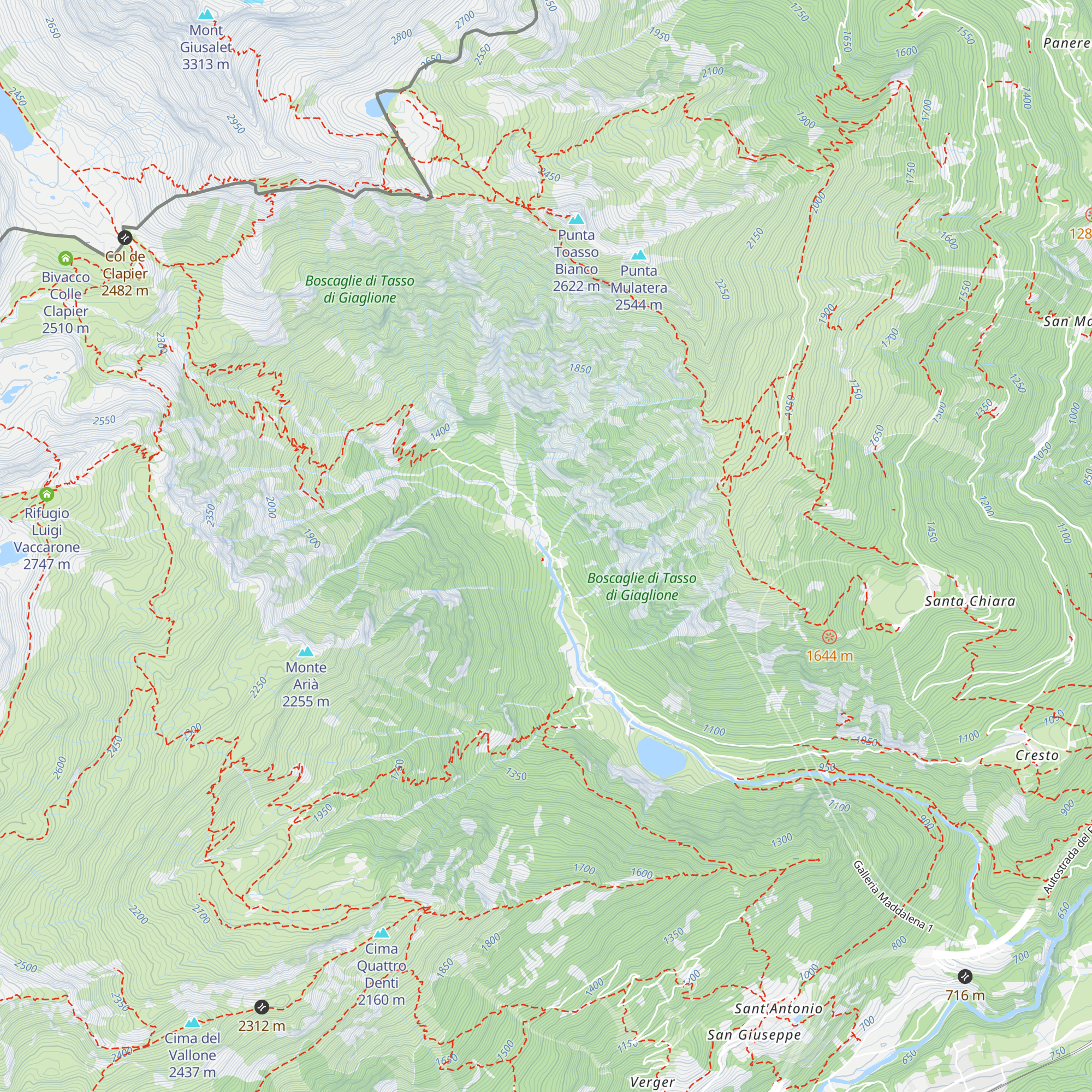 Pozzo Pietra Porchera map