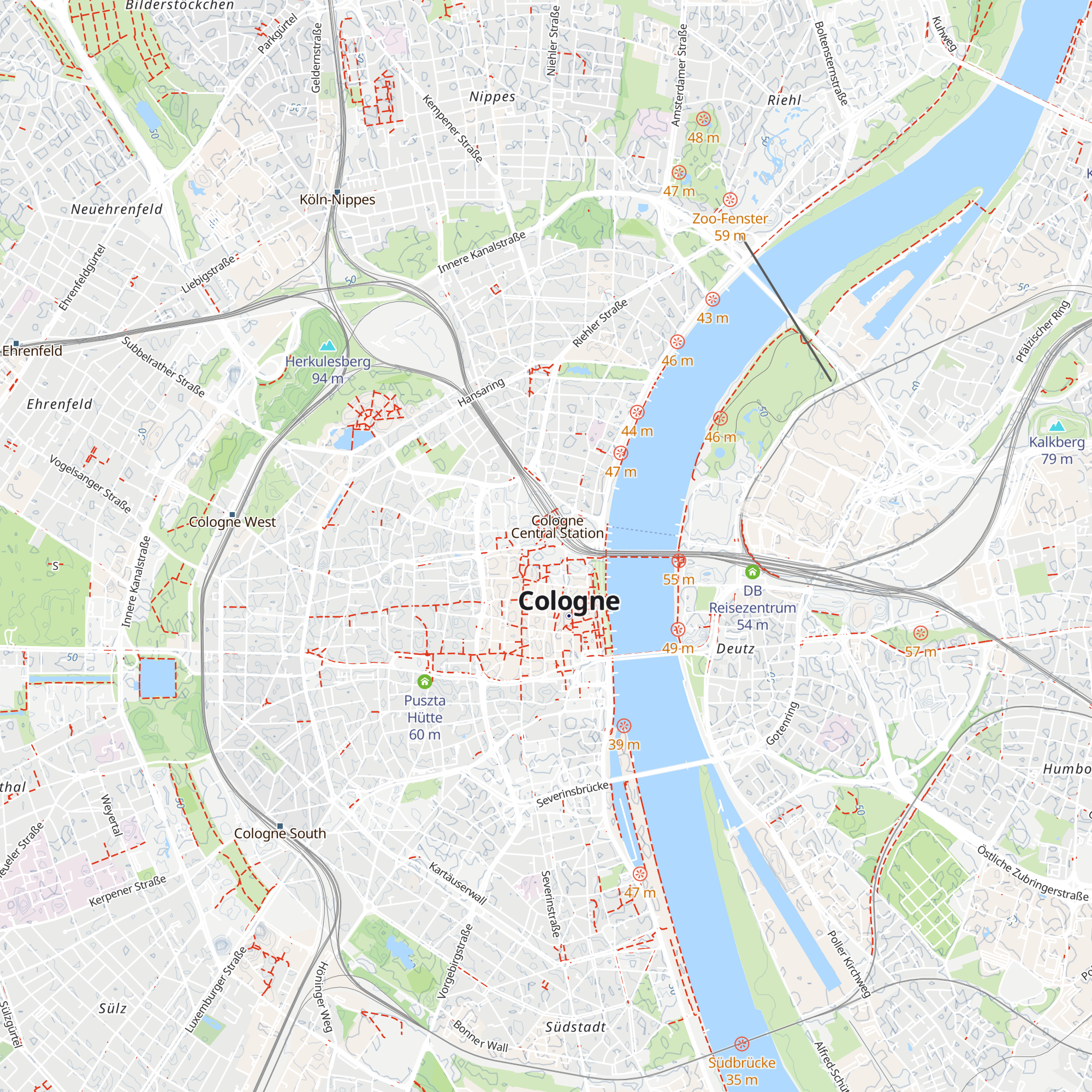 KVB-Kundencenter Dom/Hbf map