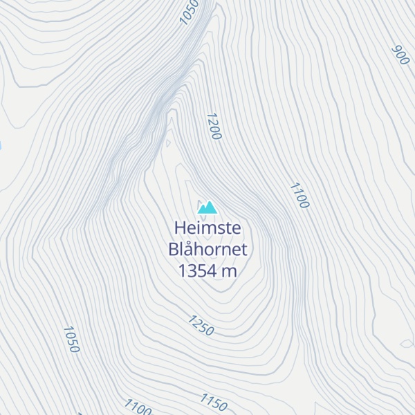 Map of Heimste Blåhornet