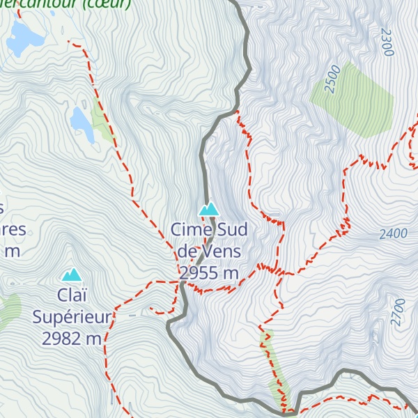 Map of Cime Sud de Vens
