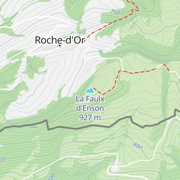 Map of La Faulx d'Enson