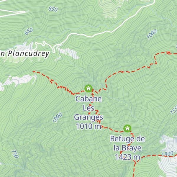 Map of Cabane Les Granges