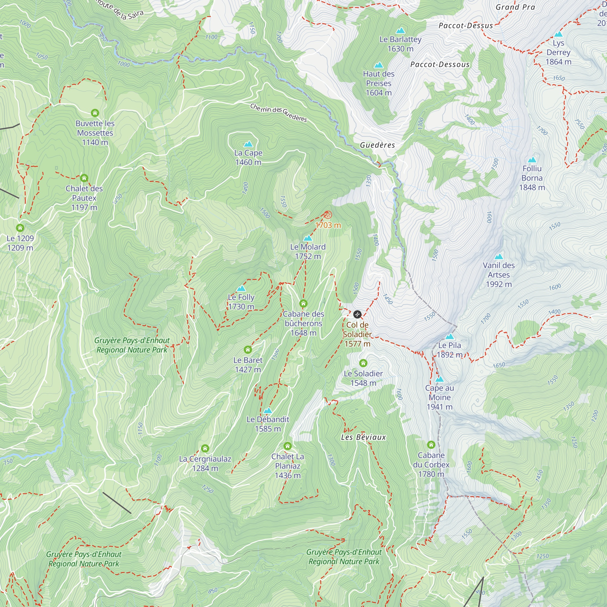 Cabane des bûcherons map