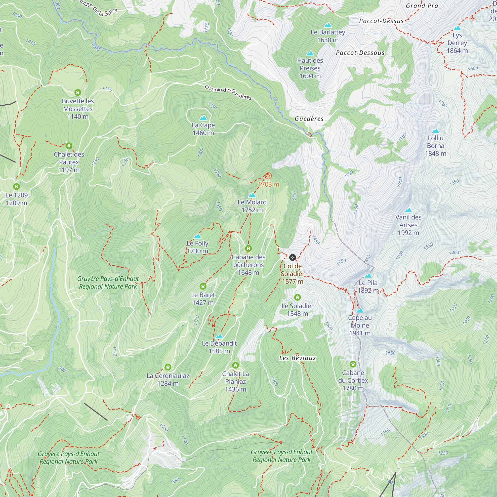 Cabane des bûcherons map