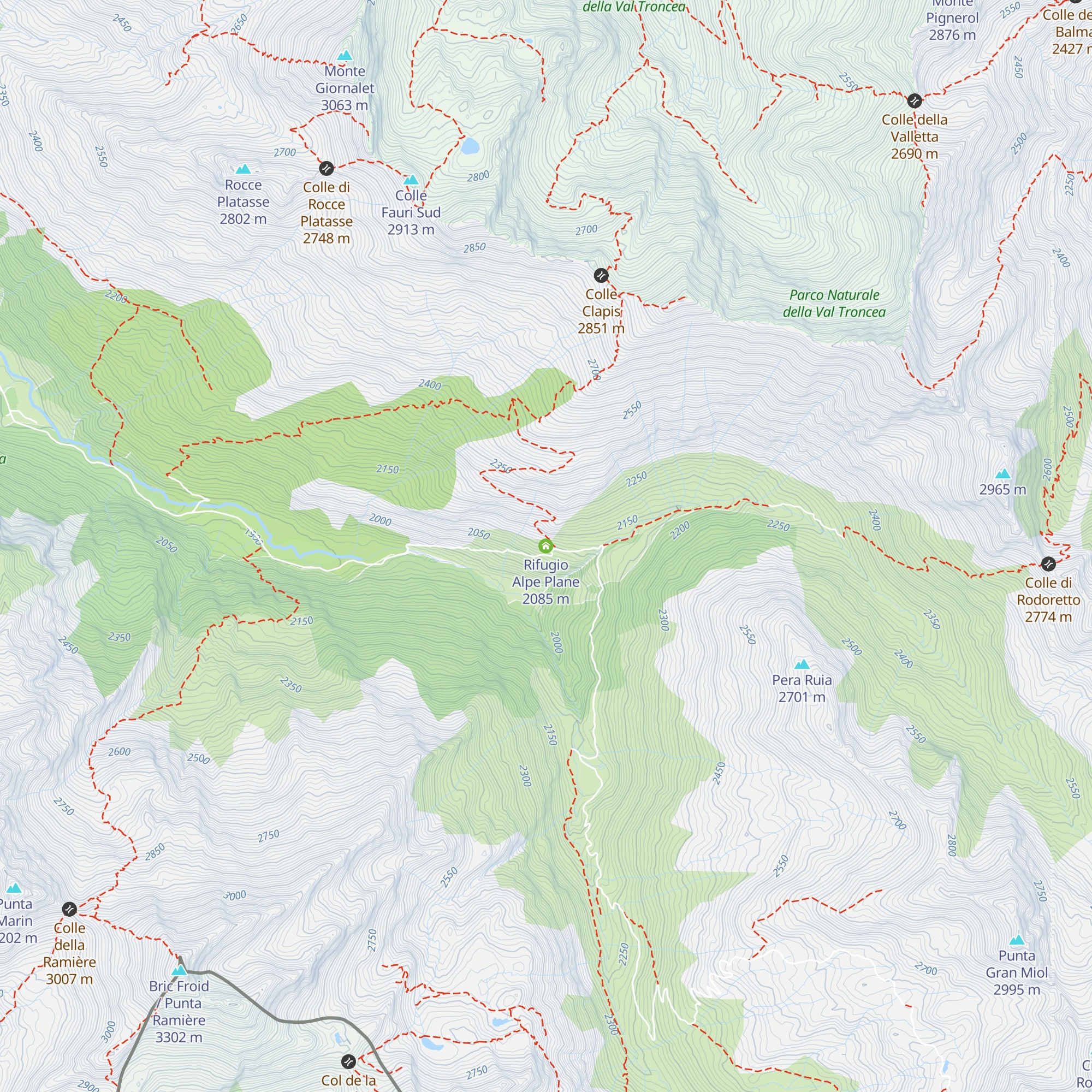 Rifugio Alpe Plane map