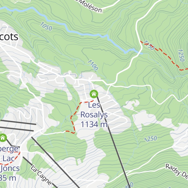 Map of Les Rosalys