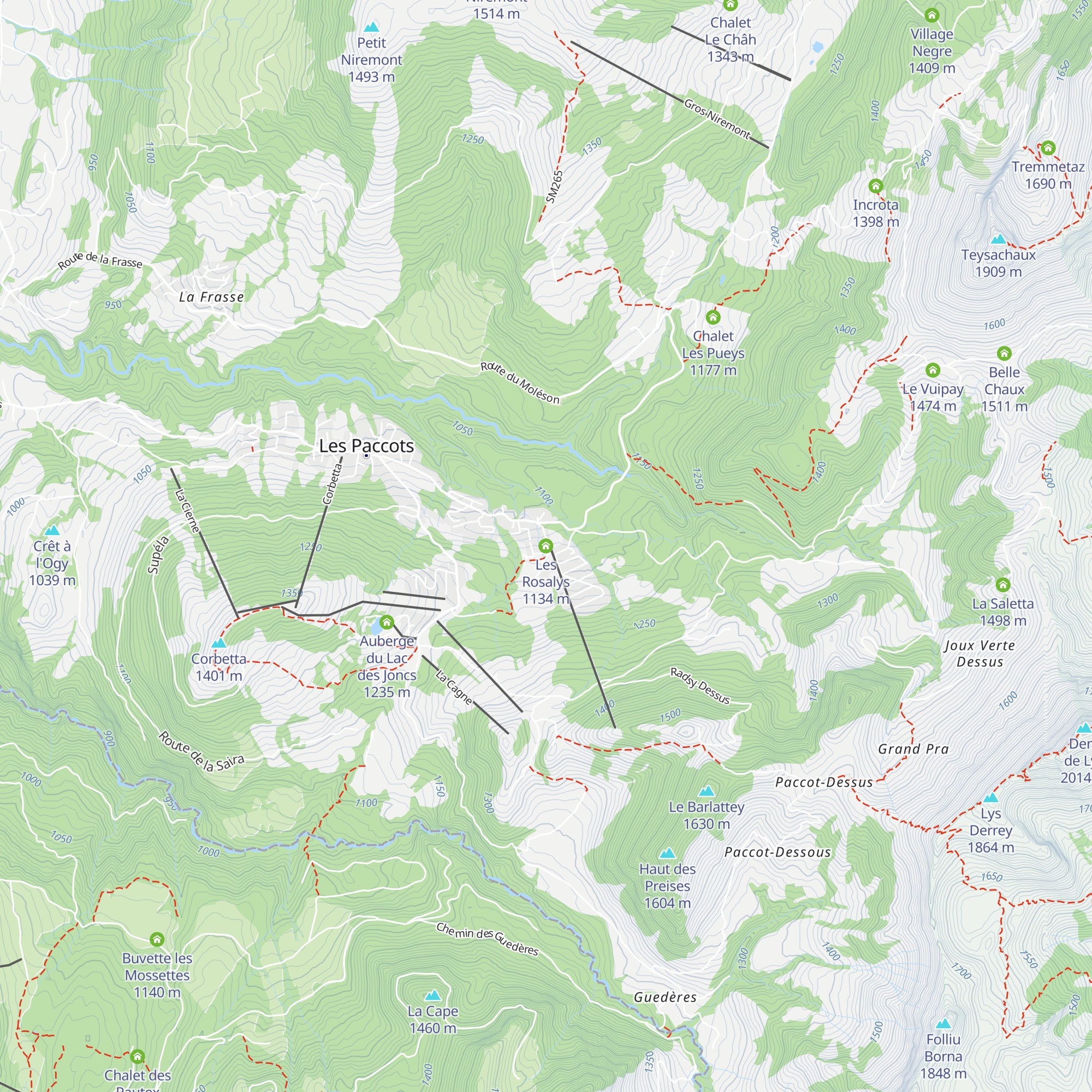 Les Rosalys map
