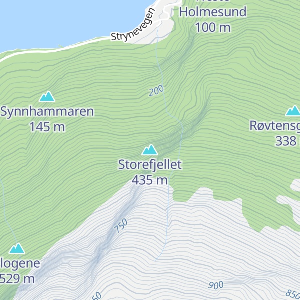 Map of Storefjellet