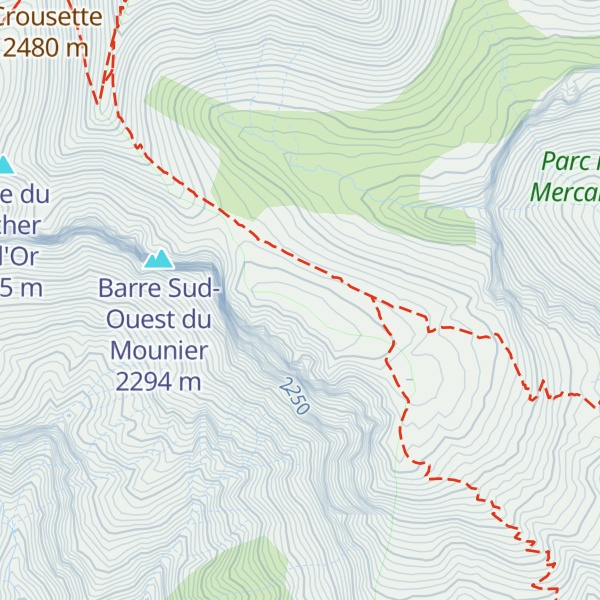 Map of Mont Démant - Pointe Blanche