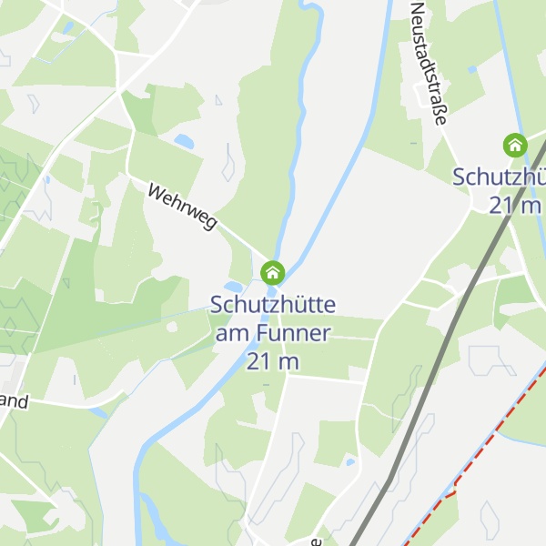 Map of Schutzhütte am Funner
