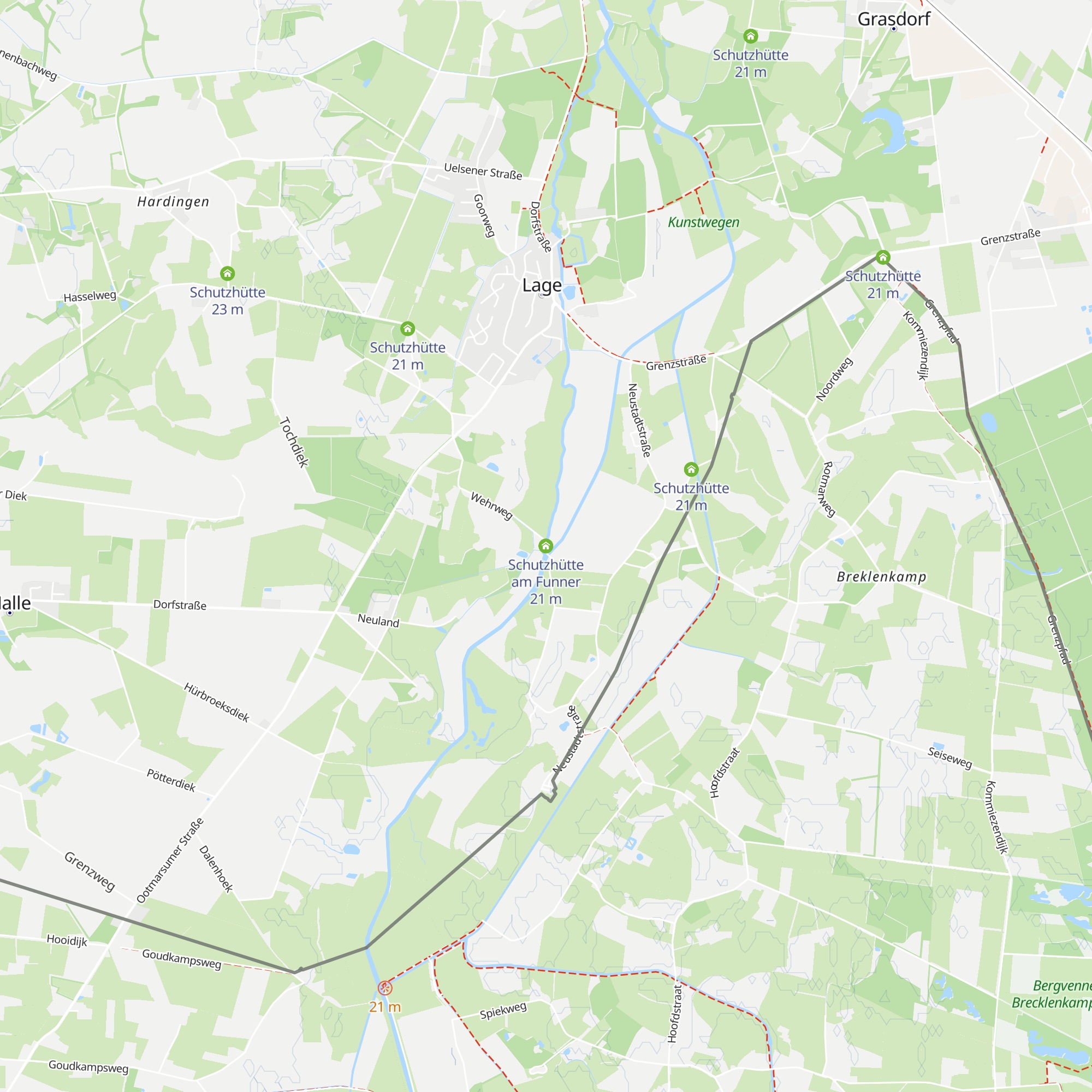 Schutzhütte am Funner map