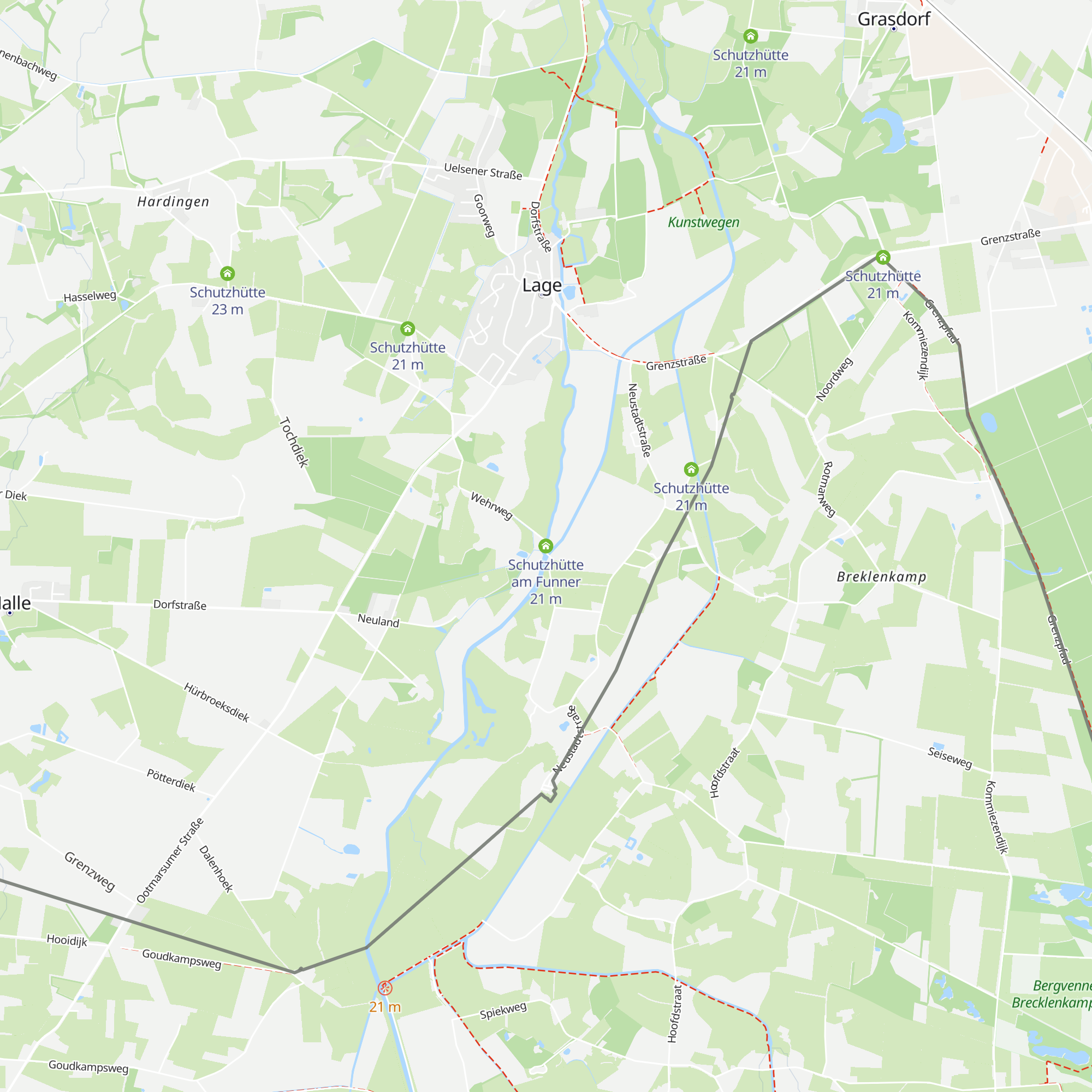 Schutzhütte am Funner map