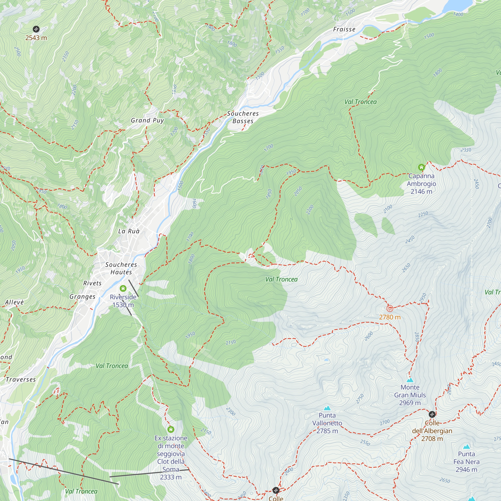 Bergeria Prà Damont map