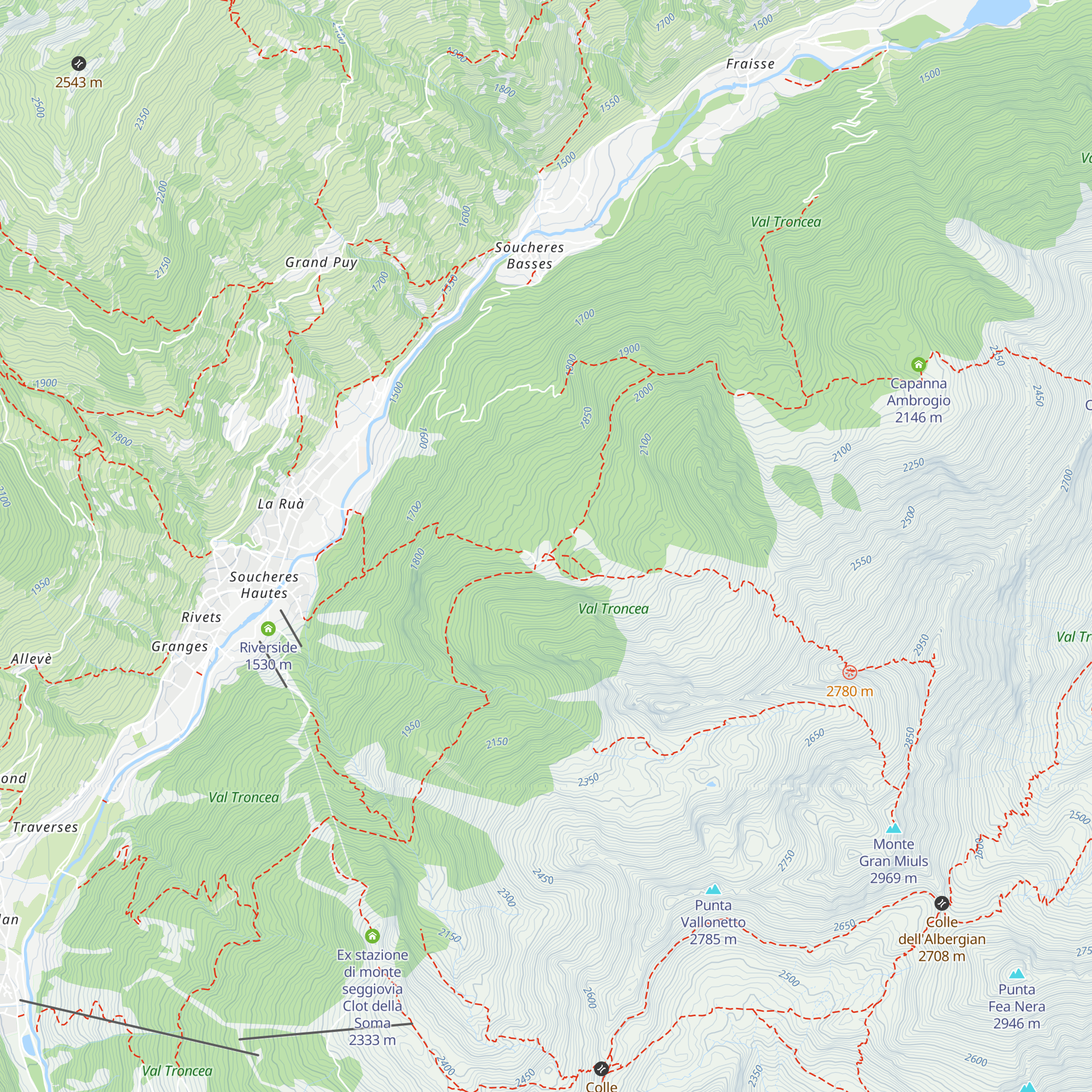 Bergeria Prà Damont map