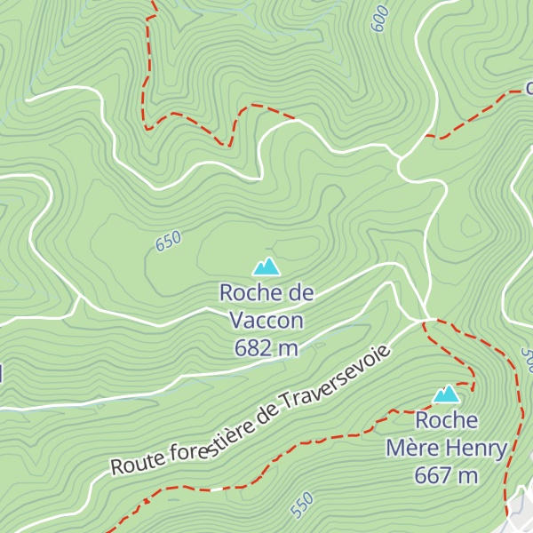 Map of Roche de Vaccon