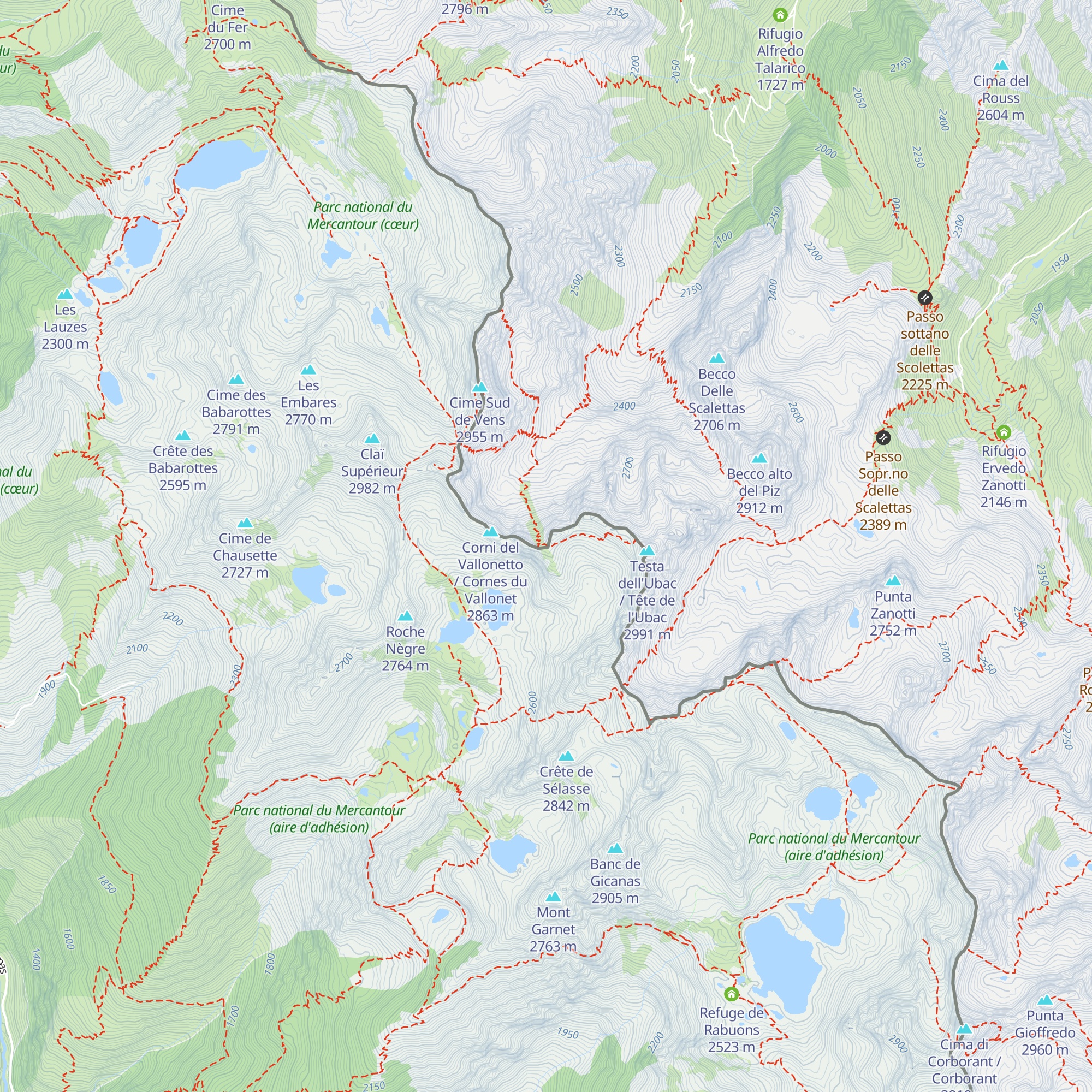 Bivacco Vigna map