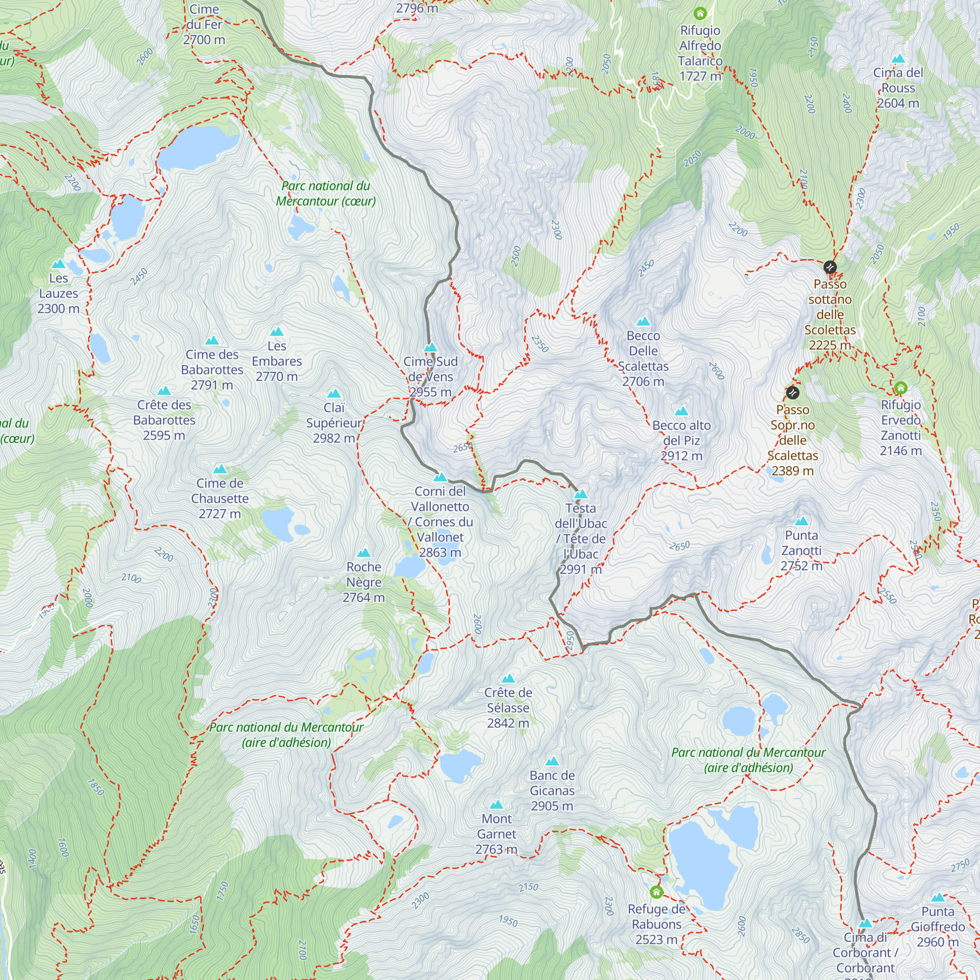 Bivacco Vigna map