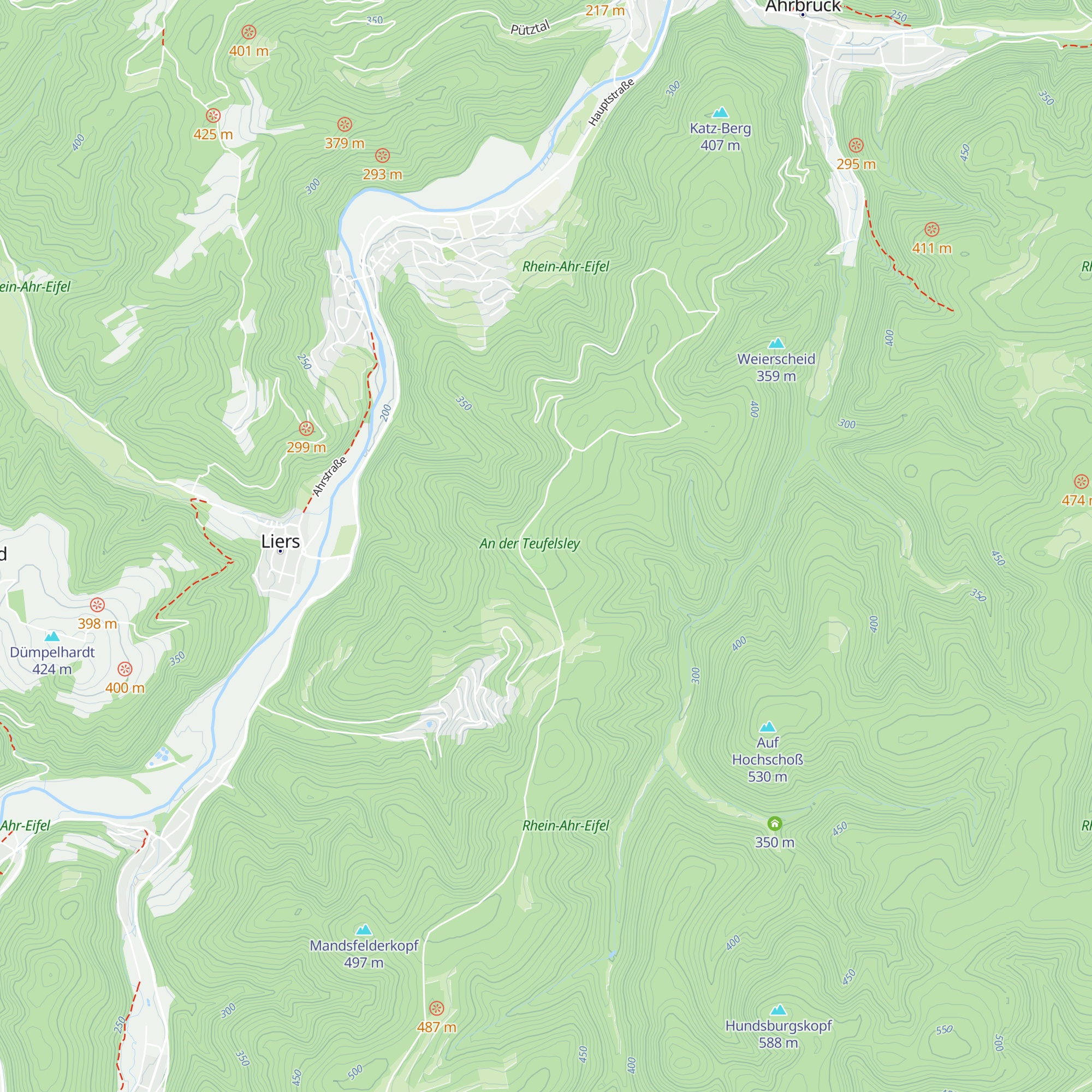 Hütte Teufelsley map
