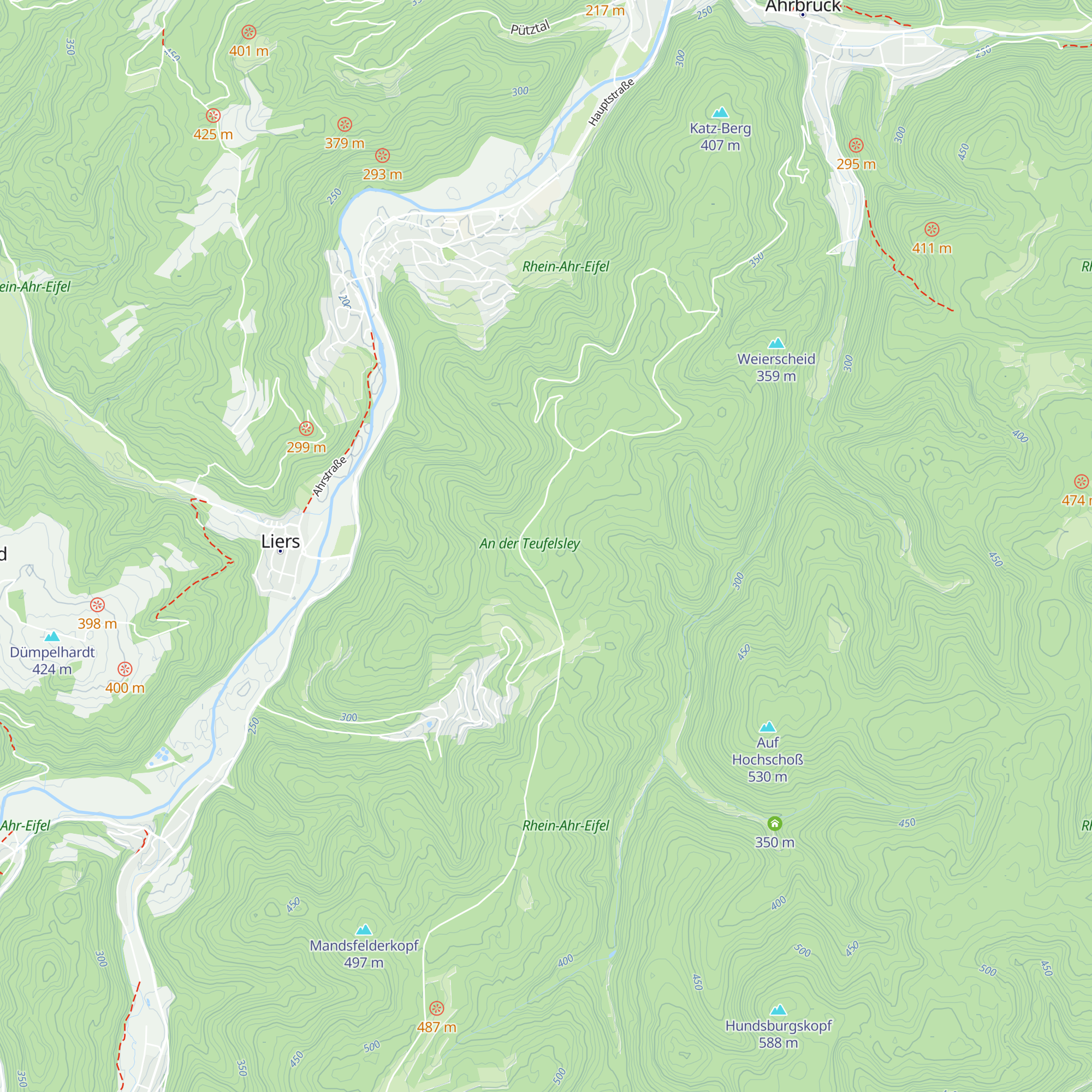 Hütte Teufelsley map