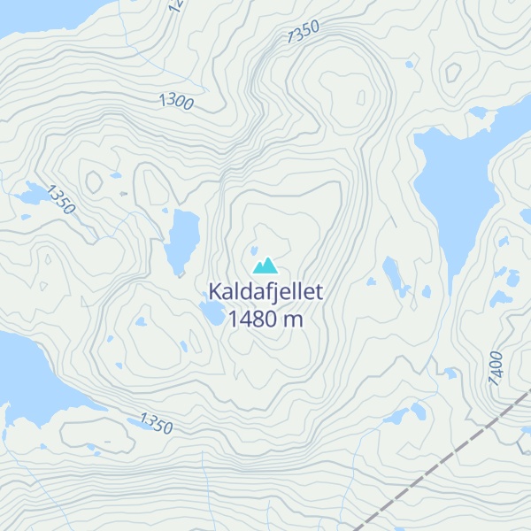 Map of Kaldafjellet